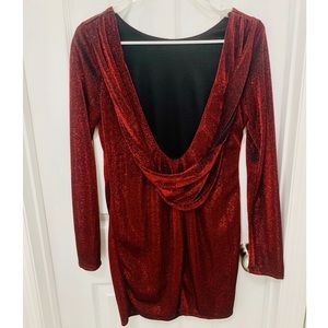 Brand New Fashion Nova Mini Red Backless Dress